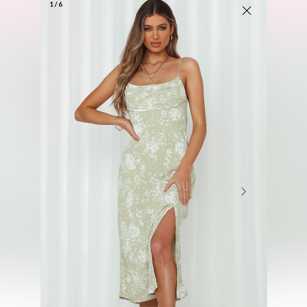 NWT TOTALLY WILD MIDI DRESS OLIVE